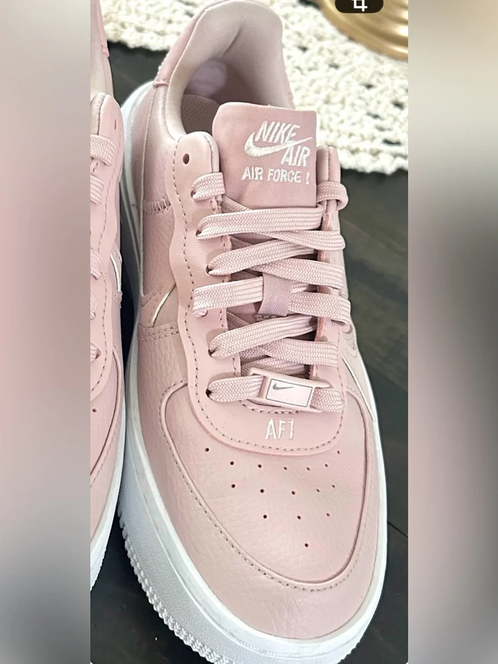 Nike Women’s Air Force 1 Low Sneakers in Light rose and White - Picture 9 of 11